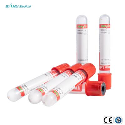 China No Additive Plastic Blood Collection Tubes Red Plain  Tubes for sale