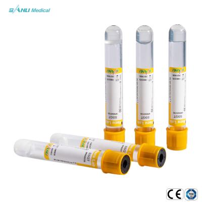 China SSGT Plastic Blood Collection Tubes Gel And Clot Activator Tube for serum separation for sale