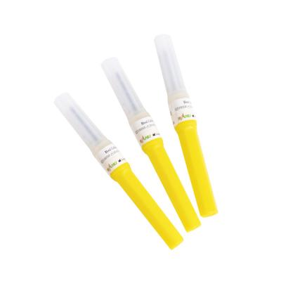 China Disposable Blood Collection Needles 20G Yellow Ethylene Oxide Sterilized for sale