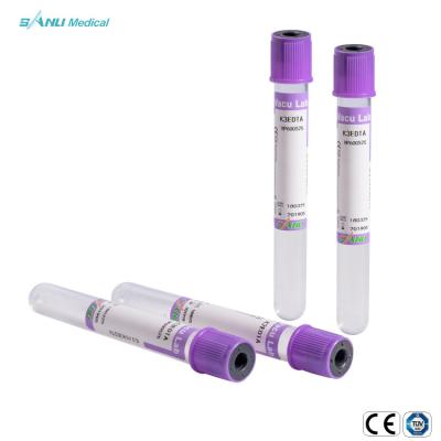 China EDTA K3 Glass Blood Collection Tubes 16x100mm 6ml Lavender Top for sale