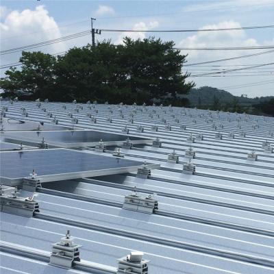 China Simple And Cost Effective Metal Flat Roof System Panel Tile Solar PV Installation Rack for sale