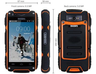 China 3G IP67 Mobile Phone Discovery V8 Android 4.2 MTK6572W IPS Screen Low Cost 3G Waterproof Mobile Phone for sale