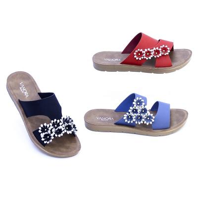 China Fashion Trend 2023 New Trend Design Casual High Quality Summer Shoes Pu Women Sandals Simple Girls Slippers for sale