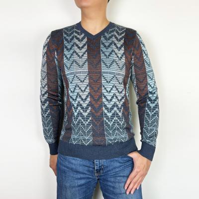 China New Fashion Machine Washable Intarsia Casual Men's Sweater Pullover for sale