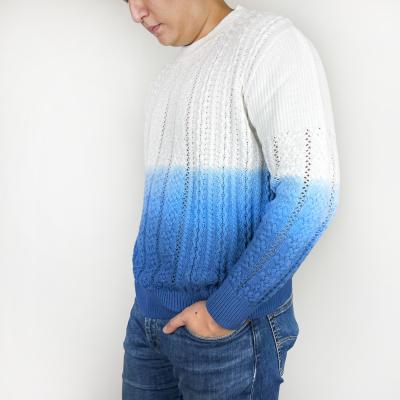 China NEW Fashion Machine Washable Dip Dye Casual Men's Sweater Tops, for sale