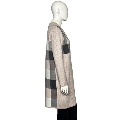 China 2022 Latest Style Washable Plaid Low Price Guarantee Machine Quality Striped Cardigan Sweater for sale