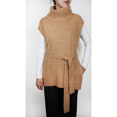 China 2022 NEW Machine Washable Cable OEM/ODM Belts Sweater Casual Vest For Women for sale