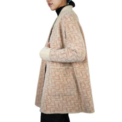 China Machine Washable Jacquard OEM/ODM Hand-feel Bohemian Warm Sweater Cardigan For Women for sale