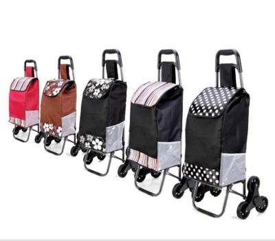 China High Quality Durable Trolley Rolling Folding Hand Serving Carts With Portable Shopping Cart Bag With Seat for sale