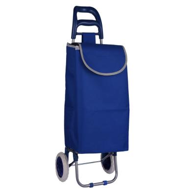 China Durable Morden Style Portable For Home Trolley With Pocket Supermarket Bag Shopping Cart Groceries for sale