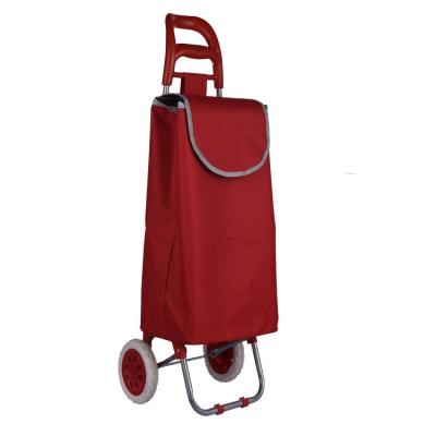 China Durable Morden Style Portable For Home Trolley With Pocket Supermarket Bag Shopping Cart Groceries for sale