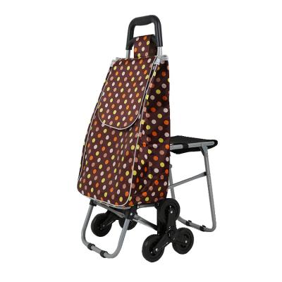 China Unfolding Shopping Trolley Trolley Bag With Wheels For Supermarket for sale