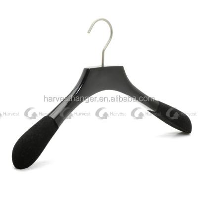 China DISPLAY Chinese Factory Top High End Branded Velvet Coated Wooden Coat Hanger for sale