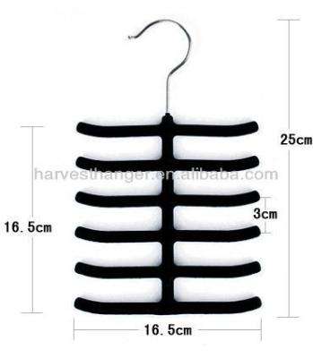 China SHOW High Quality Plastic Velvet Scarf Hanger for sale