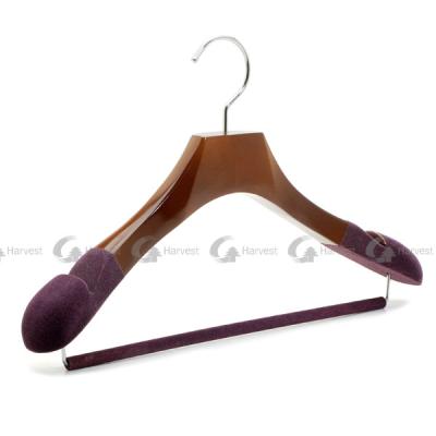 China Other Premium Velvet Wood Hanger for sale