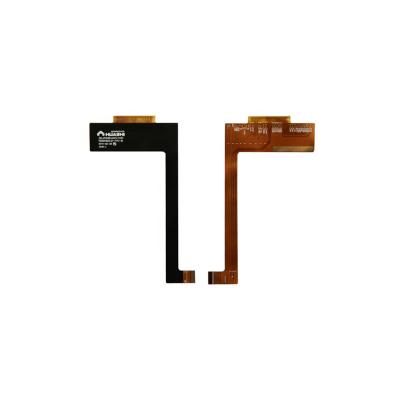 China Polyimide ODM Fpc Cable Flex Cable For LCD Display 0 5mm Pitch 60 Pitch 60 PIN Black Yellow Silver Gold PIN Black Steel Steel Layer PIN Surface Piece for sale