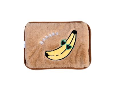 China New Design Dropshipping FLANNEL Embroidery Cartoon Electric Rechargeable Hot Water Bag Water Bottle Hot Bag for sale