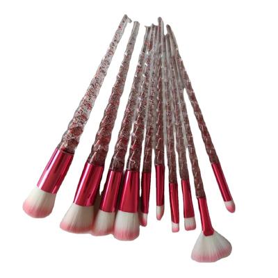 China Angular Blush 10 Makeup Brush Set Makeup Brush Foundation Acrylic Makeup Brush for sale