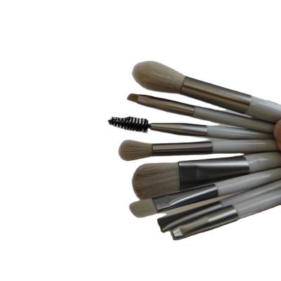 China Angular Blush 8 PCs Customized Synthetic Mini Make Brushes Kit Custom Logo Matte Small Makeup Brush Travel Set With Bag Eye OEM Hair Face for sale