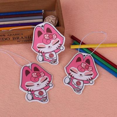 China eco-friendly logo printed custom air freshener / promotional paper air freshener / hanging air fresher for sale