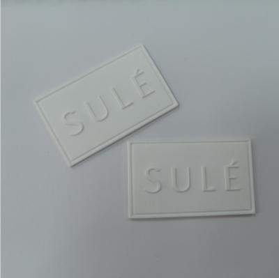 China BV Approved Silicone 3D Embossed Custom Sew On Logo Patches PVC Badge for sale