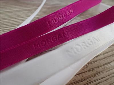 China Pink Soft Elastic Band High Frequency Fashion 3D Or Logo On Webbing For Underwear for sale