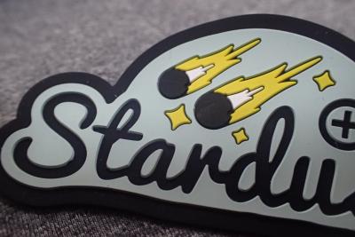 China Eco - Friendly Stick On Handmade Rubber Logo Patches for sale