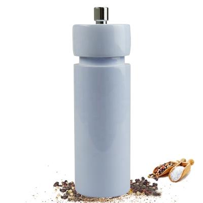 China Viable Portable Size Solid Beech Wood 6 Inch Mini Salt and Pepper Grinder for sale