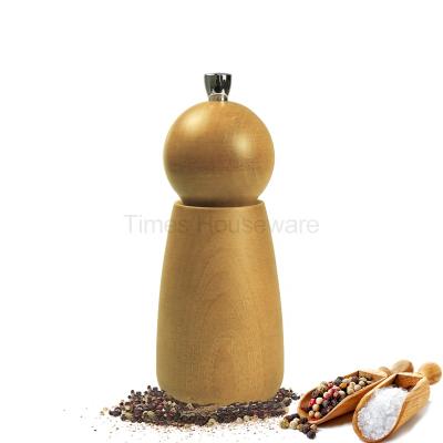 China Mini Burlywood Wooden Salt and Pepper Viable Mills Spice Grinder for sale