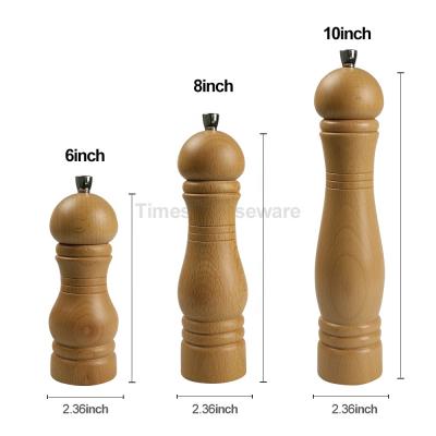 China Elks 6inch Sustainable Wooden Salt and Pepper Mill Set for sale