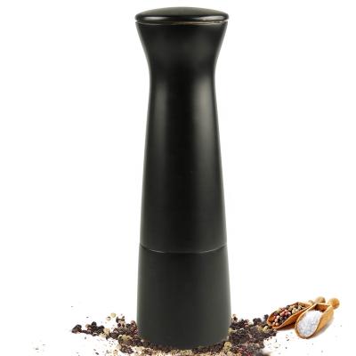 China 8 Inch Black Viable Salt Shaker Wooden Salt Pepper Grinder for sale