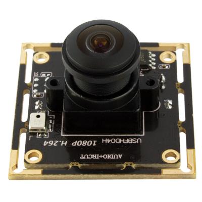 China MJPEG /YUY2/ H.264 ELP 1080P H.264 Mini Free Driver Webcam With Wide Angle Fisheye Lens Microphone 2MP USB Camera Module For Industrial Machine for sale