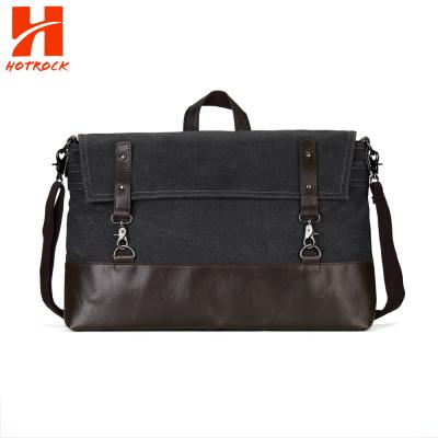 China Hot Selling Eco - Friendly OEM PU Leather Messenger Handbag Canvas Bag For Men for sale