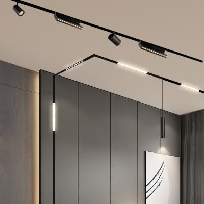 China Cobblestone tracks are free to move and adjust magnetic installation 6W 12W 18W 20W 24W 30W 40W fashion design shop rail led track light for sale