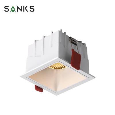 China There are square options with narrow side honeycomb hotel home 5watt 7watt 9watt square anti-glare aluminum housing ceiling included led spot light for sale