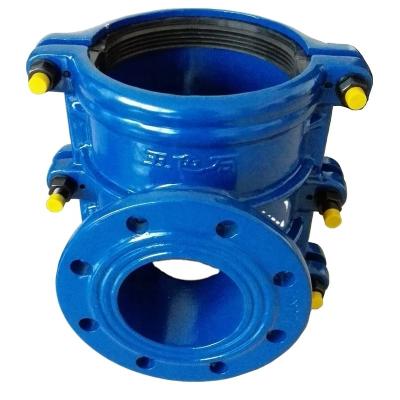 China Water Pipeline Leak Repair Clamp / Tap Saddle Pipe Sleeve / Drilling Tee For Add Branch for sale