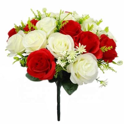 China Eco - Friendly Silk Bride Bouquet Artificial Flowers For Wedding Decoration for sale