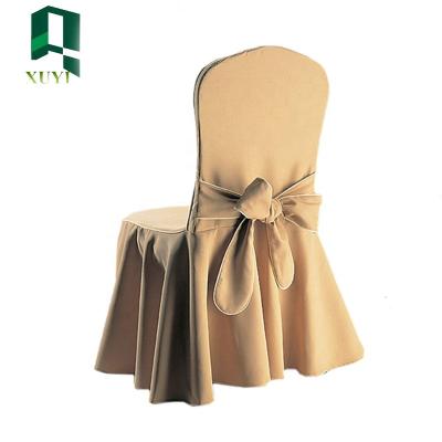 China 2017 simply hot sale wedding decoration chair covers spandex bow for sale