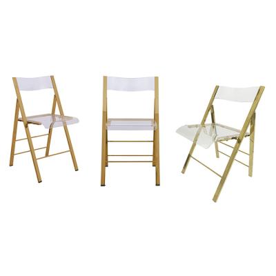 China Use Modern Exquisite Wedding Stacking Folding Luxury Acrylic Clear Chairs For Hotel for sale