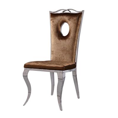 China Factory Sale Stackable Modern Polishing Crown Stainless Steel Stacking Dining Chair For Event for sale