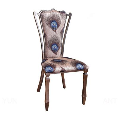 China Hot Selling Unique Design Stackable With Ball Legs Dining Chair Gold Stainless Steel Chairs For Sale for sale