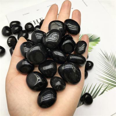 China Wholesale China Tumble Stone Black Obsidian Crystal Tumbled Stone Gemstone Tumbled Stone For Sale: for sale