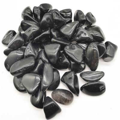 China China Black Obsidian Quartz Crystal Tumbled Stone Crystal Healing Crystal for sale