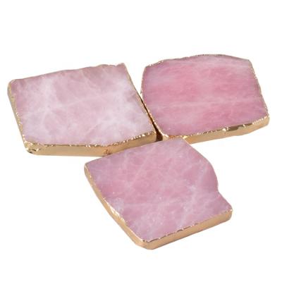 China China Cheap Crystal Gifts Adjust Rose Crystal Slices Coasters For Sale for sale