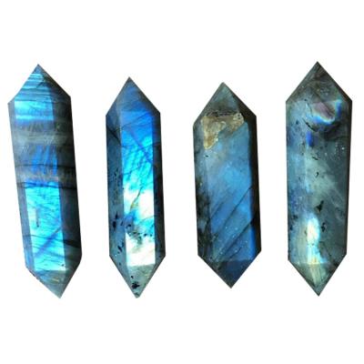 China Wholesale Natural Healing Stone From China Crystal Labradorite Crystal Double Point for sale