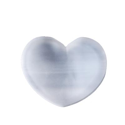 China Wholesale Natural Carved Africa Stones Moon Around Spiritual Heart Selenite Bowls For Healing for sale