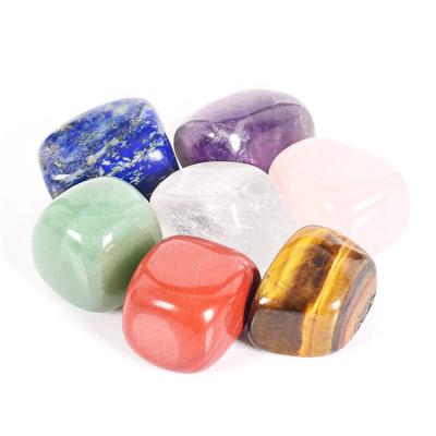 China China Bulk Wholesale Polished Energy 7 Color Crystal Gravel Rough Chakra Stone for sale