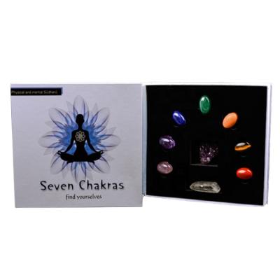 China China Best Selling Gemstone Crystal Healing Reiki Chakra Meditation Kit Sanskrit Gift for sale