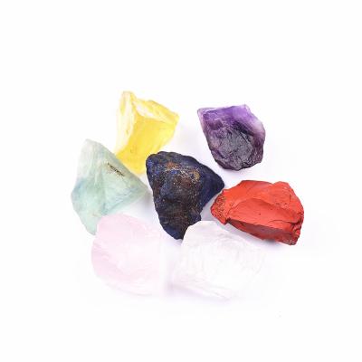 China China Whosale Natural Seven Chakra Stone Rough Set of Crystals 7 Chakra Stones for sale