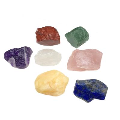 China China Crystal Stones Set Natural Rough Meditation Stone 7 Chakra Stones Crystals Reiki Healing for sale